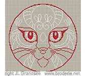 Broderie.net - Grandsire Jean-Louis - Tête de chat