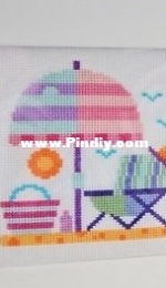 The World in Stitches - Beach Holiday by Colleen Carrington- Free