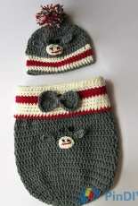 Always Pretty in Pink - Wanetta Cavanaugh - Baby Monkey Cocoon - Newborn Bunting Bag