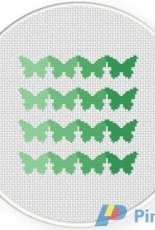 Daily Cross Stitch  -Gradient Butterflies