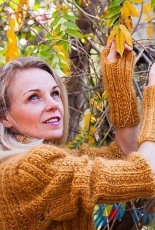 Curry Love Joy Wrist Warmers by Evi Volf -Free