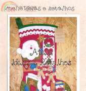Atelie Ideias e Retalhos F002 Colecao de Natal / Stocking - Portuguese