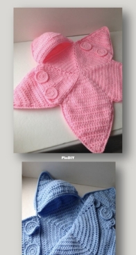 ShelleysCrochetOle - Shelley Robertson - Kacie and Kaylie - Star baby bunting