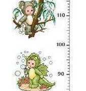 Ellen Maurer Stroh EMS Animal Babies Height Chart 1 PCS
