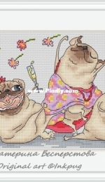 Pugs Series - Pugs Party by Katerina Besperstova