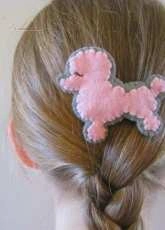 Felt Family- Poodle Hairclip-Felt Hair Clip Sewing Pattern