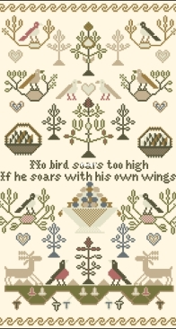 Modern Folk Embroidery - No Bird Soars Too High  XSD+PCS