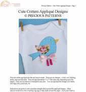 Precious Patterns-Cute Critters Appliques