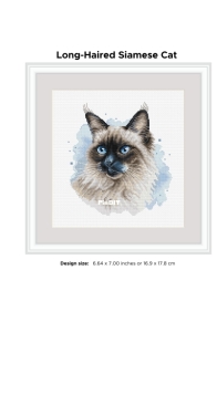 Banani Stitchery - Long-Haired Siamese Cat by Anna Banani XSD