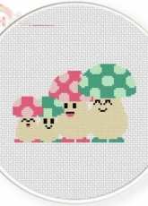 Daily Cross Stitch - Mushroom Family