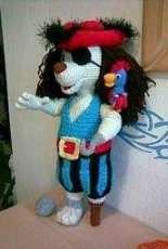 Amigurumi Artist - Gudrun Kulich - Captain Jack Bear Row - Russian - Translated