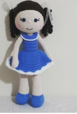 Amigurumi Doll Blue Dress