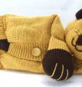 Bearly Bed Time Pyjama Case by Knitting by Post