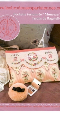Les Brodeuses Parisiennes LBP -  Jardin de Bagatelle - Pochette Festonnée Monceau