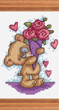 Bear With Flowers by Durene Jones - Free