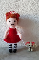 girl with dog