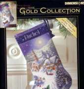Dimensions - The Gold Collection 8712 Sleigh Ride At Dusk Stocking