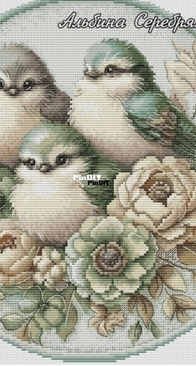 Birds Of Vintage Circle by Albina Serebryanskaya