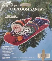 Bucilla - Needles N Hoops - Heirloom Santas 9002 Sledding Santa XSD