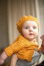 wee Liesl Cardigan and Beret Set by Ysolda Teague