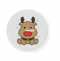 Daily Cross Stitch - Reindeer Doodle 2