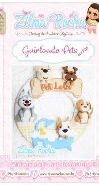 Zilma Rocha - Costurando Sonhos - Pets Garland  - Guirlanda Pets - Portuguese - Free