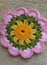 Yellow Pink and sparkly - Janet McMahon -Sunny Days Coaster- free