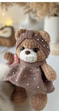 Shop Happy Toys - Кристина П - Dress and Headband for Bear and Bunny - Платье и повязка для мишки или зайки - Russian