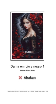 Abakan - Lady In Red  And Black 1 by Elena Soler