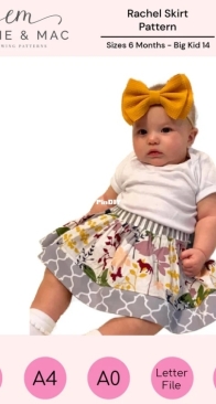 Ellie and Mac - Rachel Skirt - Sizes 6 Months - 14 Years - Free