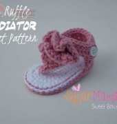 Amanda Moutos Designs - Ruffle Gladiator Baby Sandals
