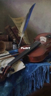 NaDiMa 079-Violin on blue velvet