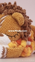 Varezhka Handmade - Julia Bazhina - Бажина Юлия -Lion Stef Pajama Bag - лев Стэф пижамница - Russian