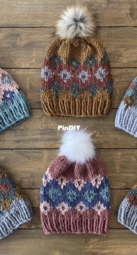 Autumn Bloom Hat by RosiePosieKnitCo-.Free