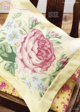 Victorian Rose Cushion by Anne Mortimer from Cross Stitch Gold 121 XSD