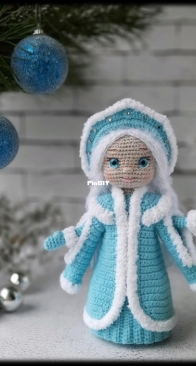 World of knitted friends - Мир вязаных друзей - Zhanna Basalai - Жанна Басалай - Snow Maiden - Снегурочка - Russian