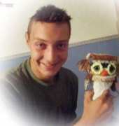 Knitted owl own hat design