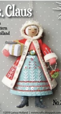 Mmmcrafts - Larissa Holland - Twas The Night Ornament series No.2 Mrs. Claus - Felt