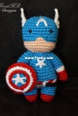 MistyFrostHR Custom Designs - Captain America 6-7 inches Plush Doll - Free
