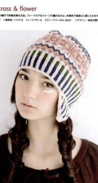 NV4406 Scandinavian Jacquard Caps - LKS Let's knit series - Nihon Vogue - 2008 -Japanese