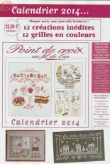 Point de croix au fil de lan - Calendrier 2014
