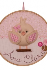 Eduk, Decoração para bebês: quadro maternidade em bastidor Felt: Baby decoration: maternity picture By Débora Radtke, Felt, Portugues
