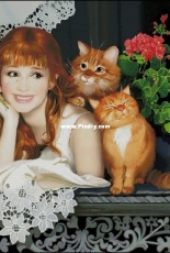 Bozenka 1001 - Girl with cats