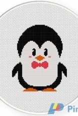 Daily Cross Stitch - Penguin Love