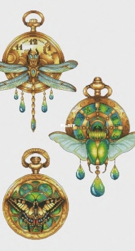 Time Flies - Beetle, Butterfly, Dragonfly by Alisa Okneas XSD