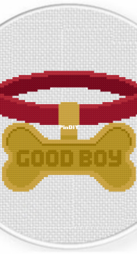 Daily Cross Stitch - Good Boy Collar