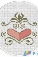 Daily Cross Stitch - Heart Ornament