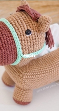 Receitas Carneirinho - Izabel Carneiro - Horse Baby Wipe Holder - Porta Lenço Umedecido Cavalinho - Portuguese