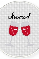 Daily Cross Stitch - Two Cheers