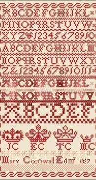 Hands Across the Sea Samplers - Mary Cornwall XSD+PCS
